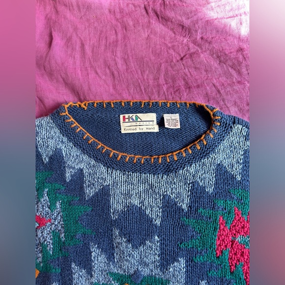 Vintage hand knitted Hka design sweater. Men’s size large. - Picture 5 of 7